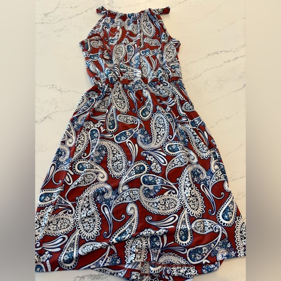 Banana Republic Paisley Maxi Dress - Red and Blue - Picture 2 of 6